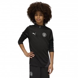 PUMAManchesterCityTrainingstrui14-Zip2025-2026KidsZwartZilver