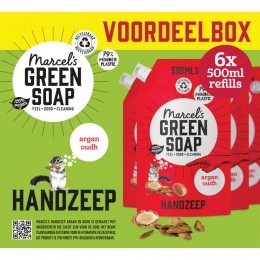6xMarcelsGreenSoapHandzeepArganOudhNavulStazak500ml