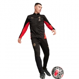 PUMAACMilanTrainingspakFull-Zip2024-2025ZwartRood