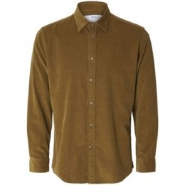 OverhemdLangeMouwSelected16090182SLHREGOWEN-CORDSHIRTLS-BUTTERNUT