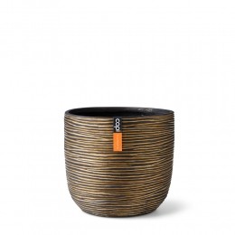 PotbolRib9x8zwartgoudbloempot-Capieurope