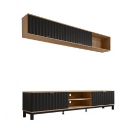 Meubella-WandmeubelMansell-Zwart-218cm