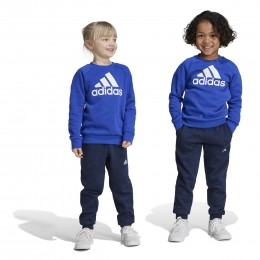 adidasEssentialsBigLogoFleeceJoggingpakKleutersPeutersBlauwDonkerblauwWit