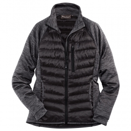 PinewoodDamesFleecevestAbiskoHybridPowerFleeceJacketzwart-grijsMaatM