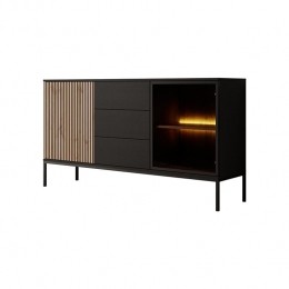 Meubella-DressoirLegend-Matzwart-Eiken-154cmmetlades