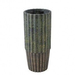 PTMDBloempotNiki-22x22x50cm-Cement-Groen