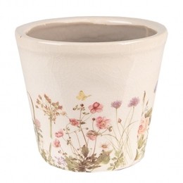 ClayreEefBloempot12x10cmRozeBeigeKeramiekBloemenBloempot
