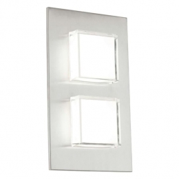 EGLOTuinwandlampLEDPias25Wzilverkleurig93365