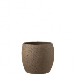 J-LinebloempotEnya-keramiek-bruin-extralarge-28cm