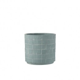 J-LinebloempotVierkantKeramiek-Lichtblauw-16cm