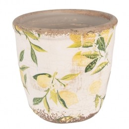 ClayreEefBloempot11x10cmGeelKeramiekCitroenBloempot