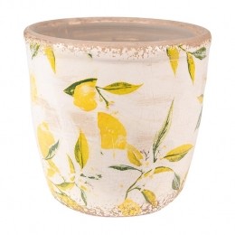ClayreEefBloempot13x12cmGeelKeramiekCitroenBloempot