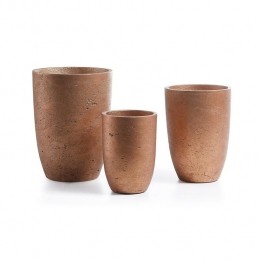 KaveHome-Lowsetvan3bloempottenkoper20cm17cm13