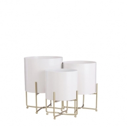 MicaDecorationsAriesBloempot-Setvan3-H32x24cm-Wit