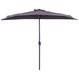 Beliani-GALATI-Halfrondeparasol-Grijs-270cm-Polyester