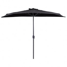 Beliani-GALATI-Halfrondeparasol-Zwart-270cm-Polyester