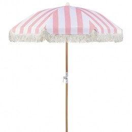Beliani-MONDELLO-Parasol-RozeWit-Polyester