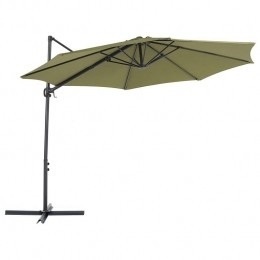 Beliani-SAVONAII-Zweefparasol-Groen-Polyester