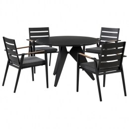 Beliani-OLMETTOTAVIANO-Tuinsetvoor4-Zwart-Aluminium