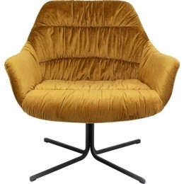 KareDesignBristolDraaibareFauteuil-OkergeelFluweel