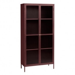 RebellenclubOmeoVitrinekast-190x90cm-Bordeauxrood