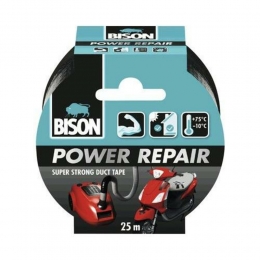6xBisonTapePowerRepairZwart25meter