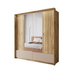 MeubellaKledingkastInnocent-Beige-209cm-Metspiegel