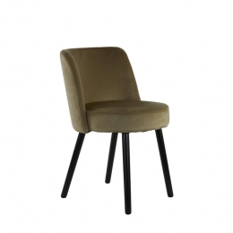 LightlivingEetkamerstoel56x47x79cmECKLEYvelvetglansgoud-zwart