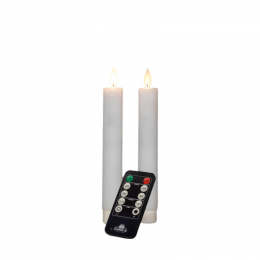 Dinerkaarswaxledbewegendevlamopbatterijmetafstandsbediening2stuksh18cmwit-Annascollection