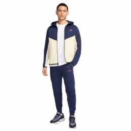 NikeTechFleeceSportswearTrainingspakDonkerblauwBeigeRood