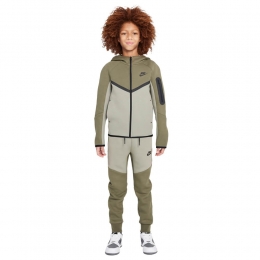 NikeTechFleeceSportswearTrainingspakKidsOlijfgroenGrijsZwart