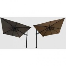 OutletKBorekBarlettavrijhangendezweefparasolgrijsOFtaupe3x3meter-WarentuinCollection