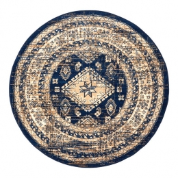 Interieur05VloerkleedVintageAilaBlauwRond240cm