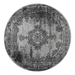 EVAInteriorVintageVloerkleedBloomrondGrijs