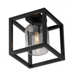 FreelightPlafondlampDentroB26cmrookglaszwart