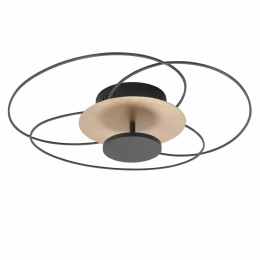 HighlightPlafondlampFiore52cmmatgoud-zwart