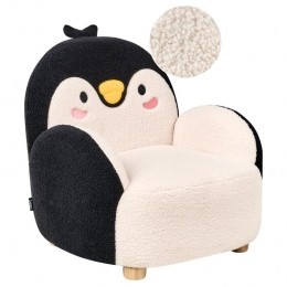 Beliani-FYN-Kinderfauteuil-Zwart-Boucl