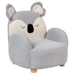 Beliani-HERVIK-Kinderfauteuil-Grijs-Polyester