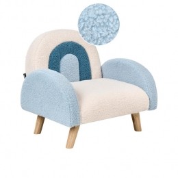 Beliani-OMBO-Kinderfauteuil-Blauw-Boucl