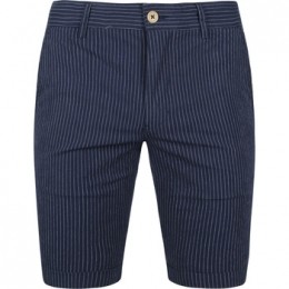 BroekSuitableAswinShortDonkerblauwGestreept