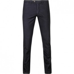 BroekSuitableChinoSartreRuitDonkerblauw