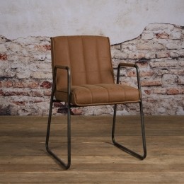 TowerLivingEetkamerstoelSantometarmleuning-Bruin