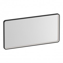BrauerSapphirerechthoekigespiegelmetverlichting100x50cmzwartmat