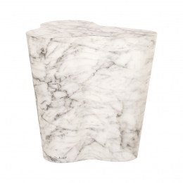 RichmondOrganischeBijzettafelRockyardFauxMarmerentravertin46x38cm-Wit