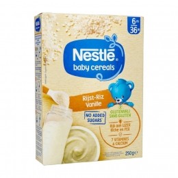 NestleBabyCerealsRijstVanilleGlutenvrijGranenBaby6Maanden250g