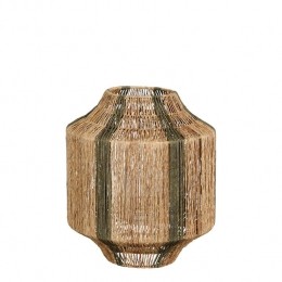 MicaDecorationsLilianoLantaarn-H36x30cm-Jute-Donkergroen