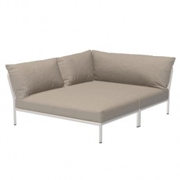 HoueLevel2CozyCornerloungebanklinksframewitstofAsh