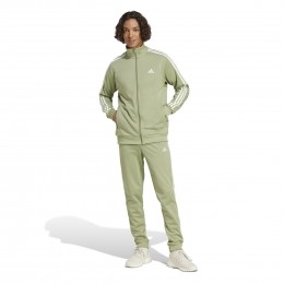 adidasBasic3-StripesTricotTrainingspakFull-ZipOlijfgroenWit