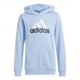 adidasEssentialsBigLogoHoodieKidsLichtblauwWitZwart