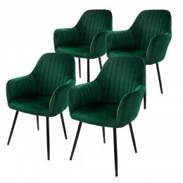 Setvan4eetkamerstoelenLaylavelvetML-Design